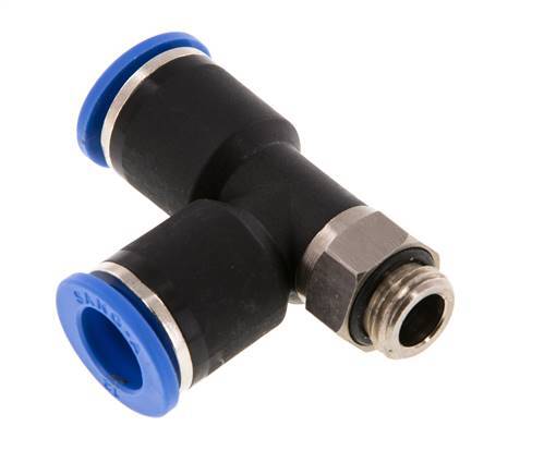 12mm x G1/4'' Right Angle Tee Push-in Fitting with Male Threads Brass/PA 66 NBR Rotatable