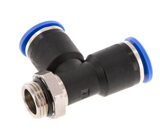 12mm x G3/8'' Right Angle Tee Push-in Fitting with Male Threads Brass/PA 66 NBR Rotatable