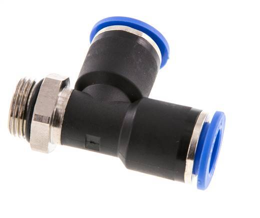 12mm x G3/8'' Right Angle Tee Push-in Fitting with Male Threads Brass/PA 66 NBR Rotatable