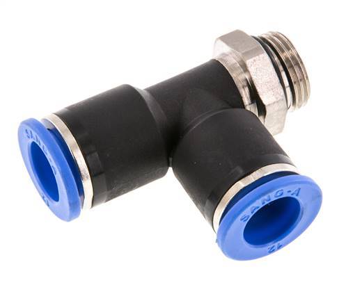 12mm x G3/8'' Right Angle Tee Push-in Fitting with Male Threads Brass/PA 66 NBR Rotatable