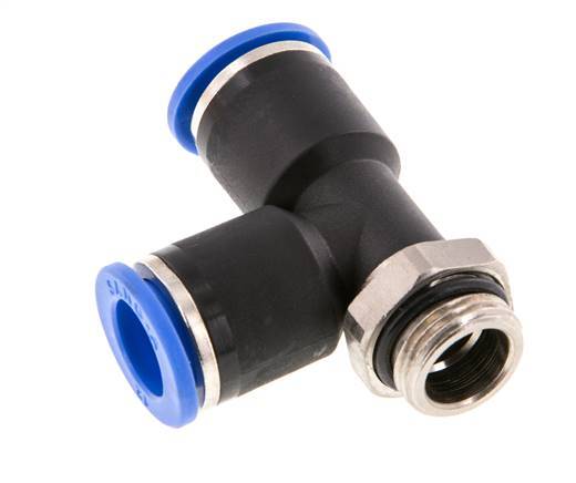 12mm x G3/8'' Right Angle Tee Push-in Fitting with Male Threads Brass/PA 66 NBR Rotatable