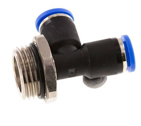 8mm x G1/2'' Right Angle Tee Push-in Fitting with Male Threads Brass/PA 66 NBR Rotatable