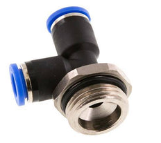 8mm x G1/2'' Right Angle Tee Push-in Fitting with Male Threads Brass/PA 66 NBR Rotatable