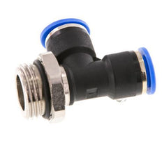 10mm x G1/2'' Right Angle Tee Push-in Fitting with Male Threads Brass/PA 66 NBR Rotatable