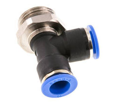 10mm x G1/2'' Right Angle Tee Push-in Fitting with Male Threads Brass/PA 66 NBR Rotatable