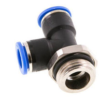 10mm x G1/2'' Right Angle Tee Push-in Fitting with Male Threads Brass/PA 66 NBR Rotatable