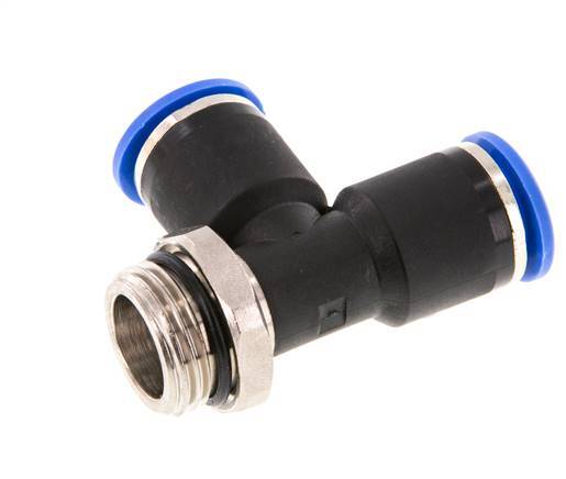 12mm x G1/2'' Right Angle Tee Push-in Fitting with Male Threads Brass/PA 66 NBR Rotatable