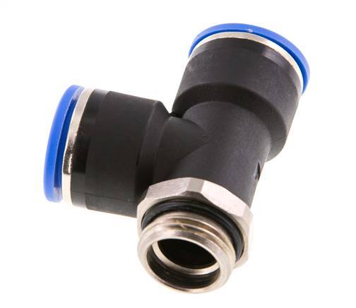 16mm x G1/2'' Right Angle Tee Push-in Fitting with Male Threads Brass/PA 66 NBR Rotatable