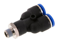 10mm x R1/8'' Y Push-in Fitting with Male Threads Brass/PA 66 NBR Rotatable