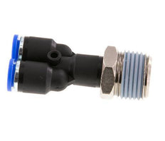 8mm x R1/2'' Y Push-in Fitting with Male Threads Brass/PA 66 NBR Rotatable