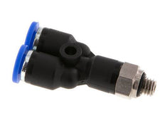 4mm x M 5 Y Push-in Fitting with Male Threads Brass/PA 66 NBR Rotatable [2 Pieces]