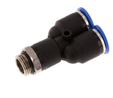 12mm x G3/8'' Y Push-in Fitting with Male Threads Brass/PA 66 NBR Rotatable