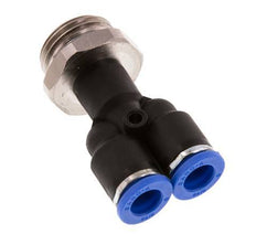8mm x G1/2'' Y Push-in Fitting with Male Threads Brass/PA 66 NBR Rotatable
