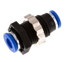 6mm Push-in Fitting PA 66 NBR Bulkhead [2 Pieces]