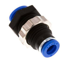 6mm Push-in Fitting PA 66 NBR Bulkhead [2 Pieces]