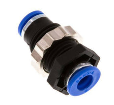 6mm Push-in Fitting PA 66 NBR Bulkhead [2 Pieces]