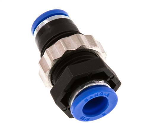 8mm Push-in Fitting PA 66 NBR Bulkhead [2 Pieces]