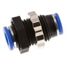 10mm Push-in Fitting PA 66 NBR Bulkhead [2 Pieces]