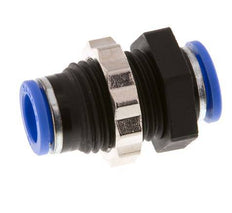 10mm Push-in Fitting PA 66 NBR Bulkhead [2 Pieces]