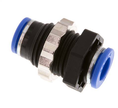 10mm Push-in Fitting PA 66 NBR Bulkhead [2 Pieces]