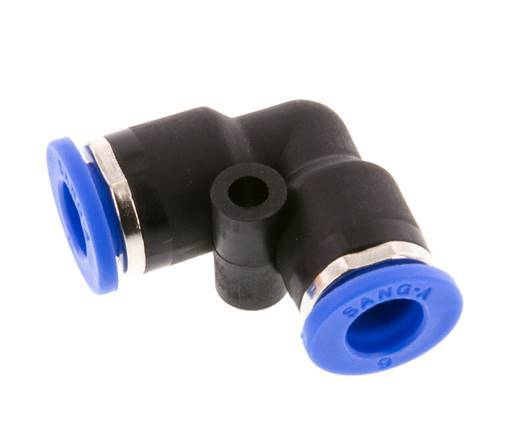 6mm 90deg Elbow Push-in Fitting PA 66 NBR [2 Pieces]