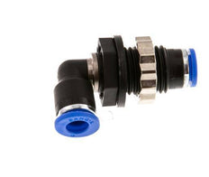 6mm 90deg Elbow Push-in Fitting PA 66 NBR Bulkhead [2 Pieces]