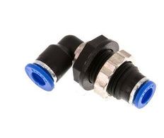 6mm 90deg Elbow Push-in Fitting PA 66 NBR Bulkhead [2 Pieces]