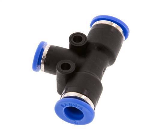 4mm x 6mm Tee Push-in Fitting PA 66 NBR [2 Pieces]