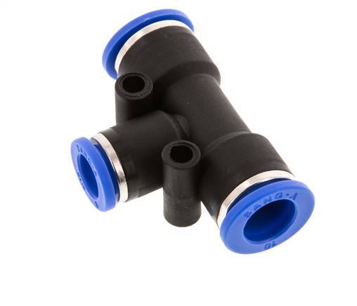 8mm x 10mm Tee Push-in Fitting PA 66 NBR [2 Pieces]