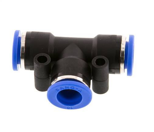 10mm Tee Push-in Fitting PA 66 NBR [2 Pieces]