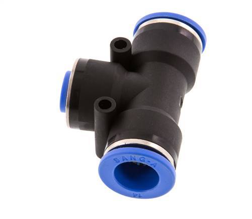 8mm x 14mm Tee Push-in Fitting PA 66 NBR
