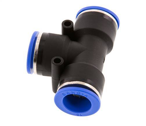 16mm Tee Push-in Fitting PA 66 NBR