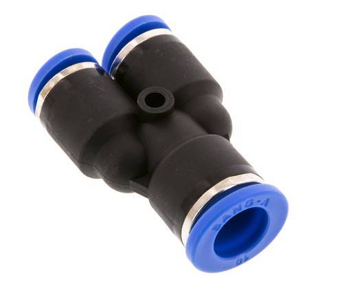 8mm x 10mm Y Push-in Fitting PA 66 NBR [2 Pieces]
