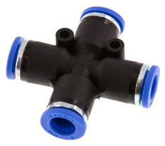 8mm Cross Push-in Fitting PA 66 NBR