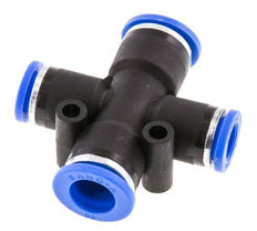 8mm x 10mm Cross Push-in Fitting PA 66 NBR 2 Outlets