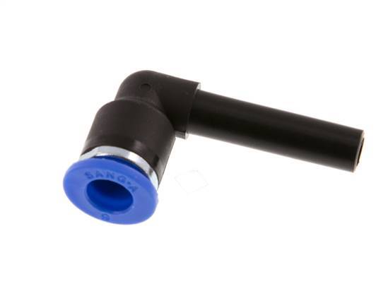 6mm x 6mm 90deg Elbow Push-in Fitting with Plug-in PA 66 NBR [2 Pieces]