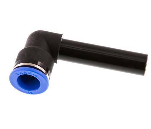 14mm x 14mm 90deg Elbow Push-in Fitting with Plug-in PA 66 NBR Long Sleeve