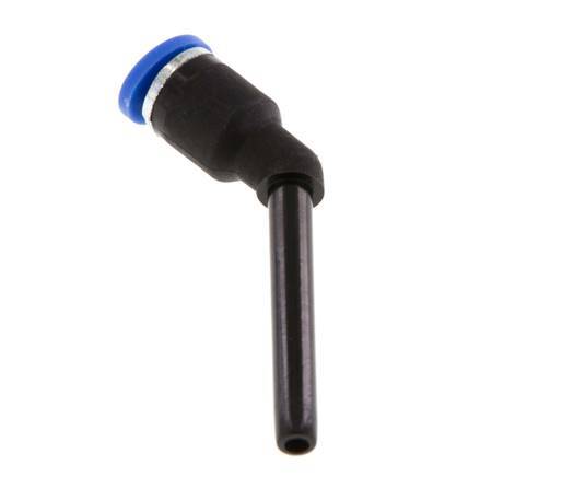 4mm x 4mm 45deg Elbow Push-in Fitting with Plug-in PA 66 NBR Long Sleeve [2 Pieces]