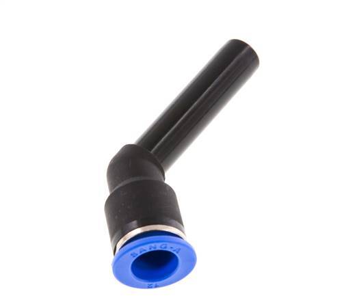 12mm x 12mm 45deg Elbow Push-in Fitting with Plug-in PA 66 NBR Long Sleeve [2 Pieces]