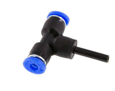 4mm x 4mm Tee Push-in Fitting with Plug-in PBT NBR [2 Pieces]