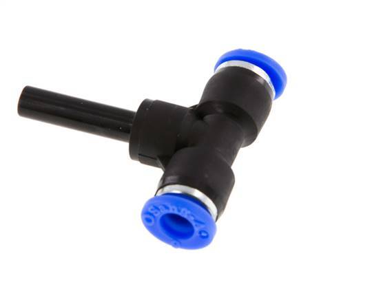6mm x 6mm Tee Push-in Fitting with Plug-in PBT NBR [2 Pieces]