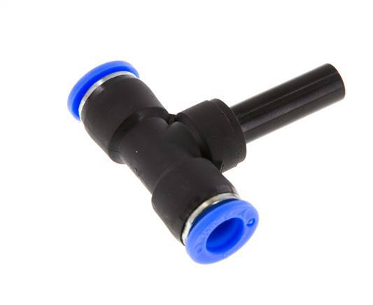 8mm x 8mm Tee Push-in Fitting with Plug-in PBT NBR [2 Pieces]