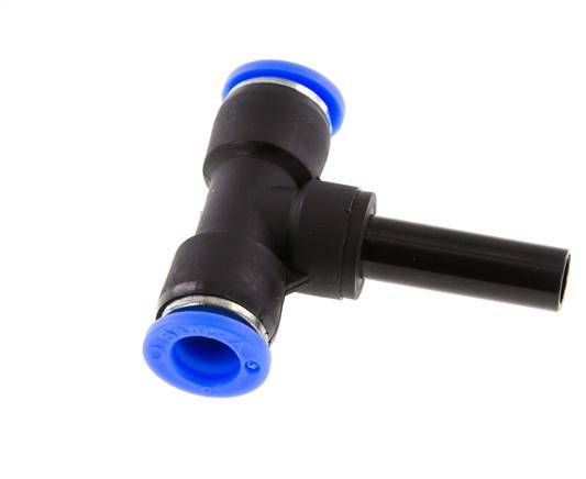 8mm x 8mm Tee Push-in Fitting with Plug-in PBT NBR [2 Pieces]