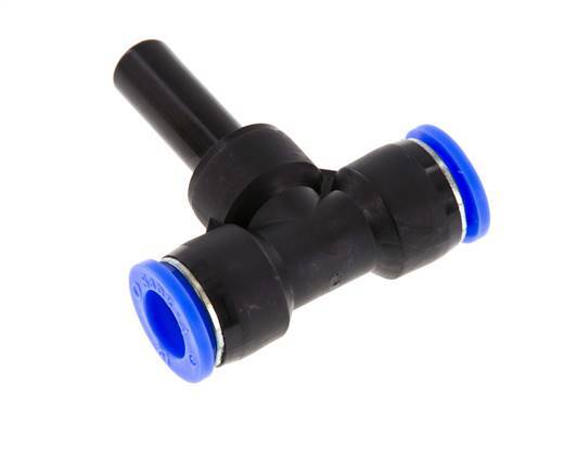 12mm x 12mm Tee Push-in Fitting with Plug-in PBT NBR [2 Pieces]