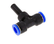 12mm x 12mm Tee Push-in Fitting with Plug-in PBT NBR [2 Pieces]