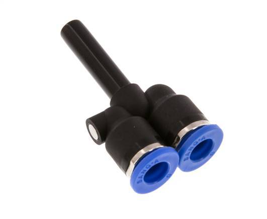 6mm x 6mm Y Push-in Fitting with Plug-in PA 66 NBR [2 Pieces]