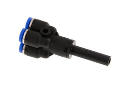 4mm x 6mm 4-way Y Manifold Push-in Fitting with Plug-in Brass/PA 66 NBR