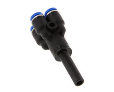 4mm x 6mm 4-way Y Manifold Push-in Fitting with Plug-in Brass/PA 66 NBR