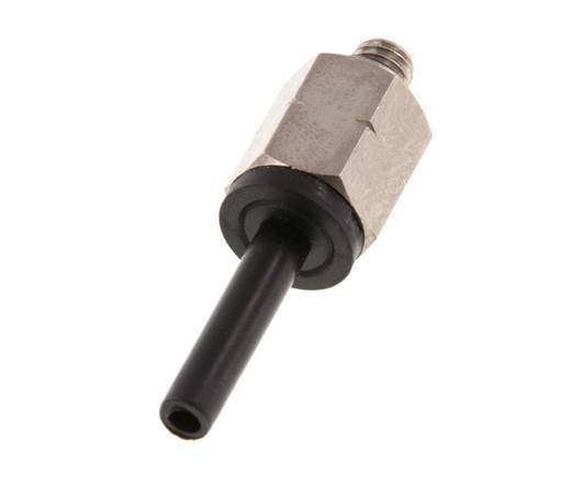 4mm x UNF 10-32 Plug-in Fitting Brass/PA 66 NBR [5 Pieces]