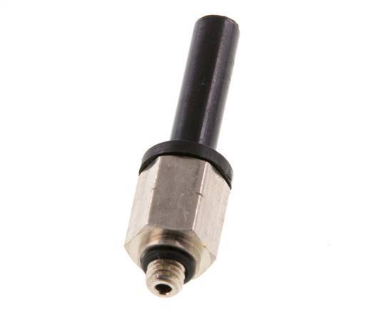6mm x UNF 10-32 Plug-in Fitting Brass/PA 66 NBR [5 Pieces]
